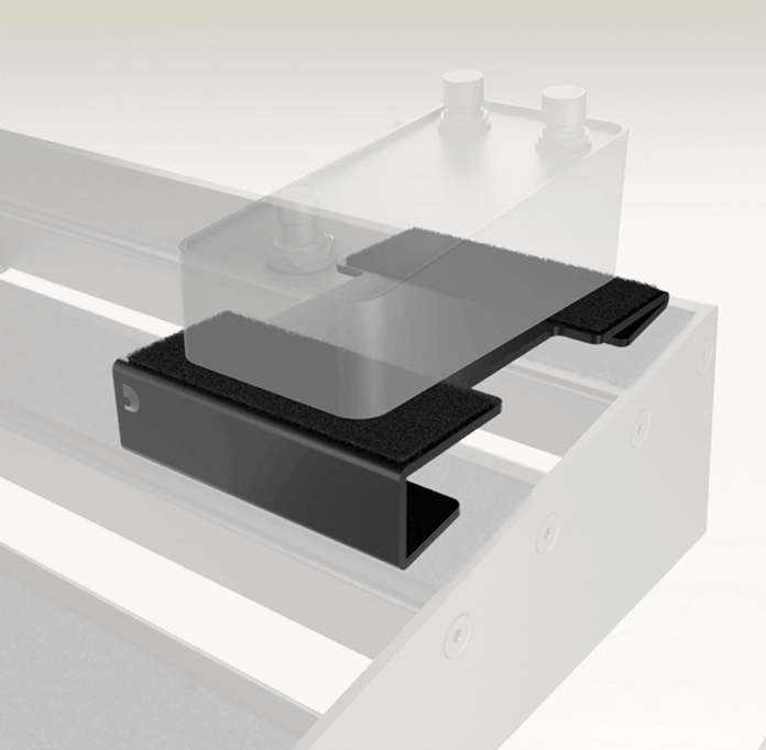 Pedal rider on pedalboard
